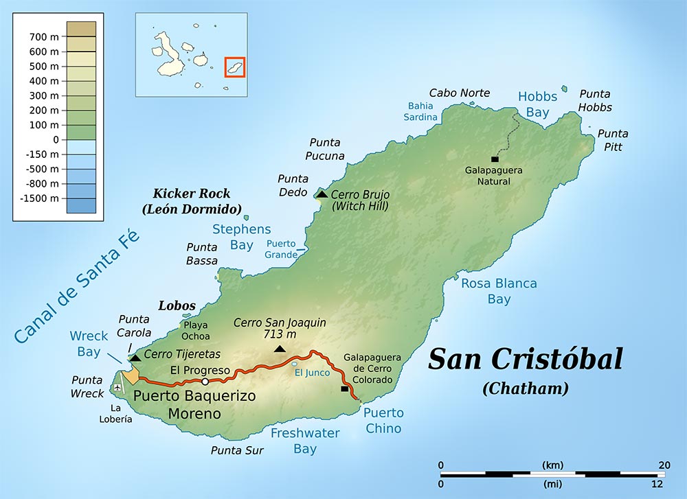 Map of San Cristobal